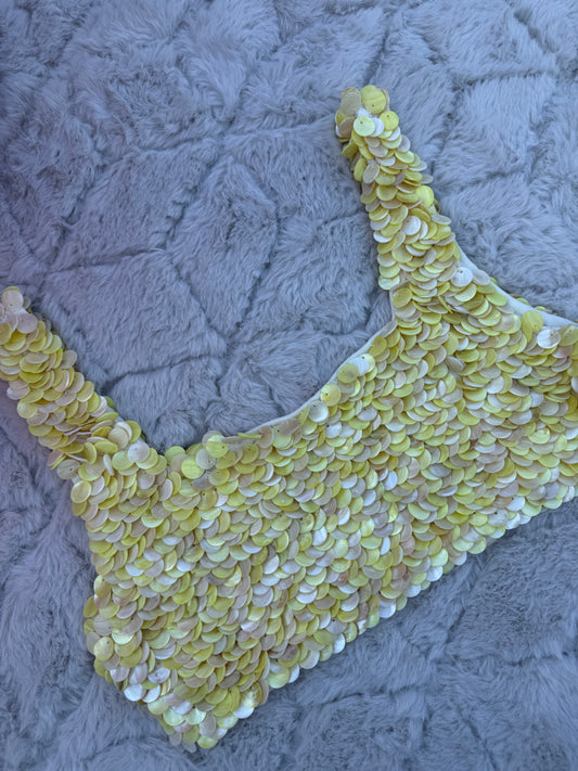 LAYLA CROP TOP | YELLOW & CREAM