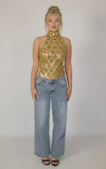 TALLULAH HALTERNECK | GOLD