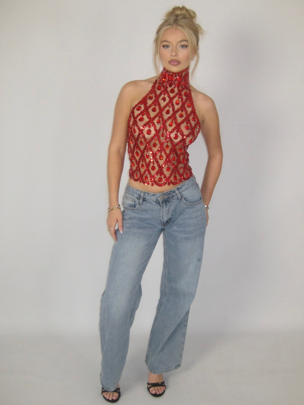 TALLULAH HALTERNECK | RED