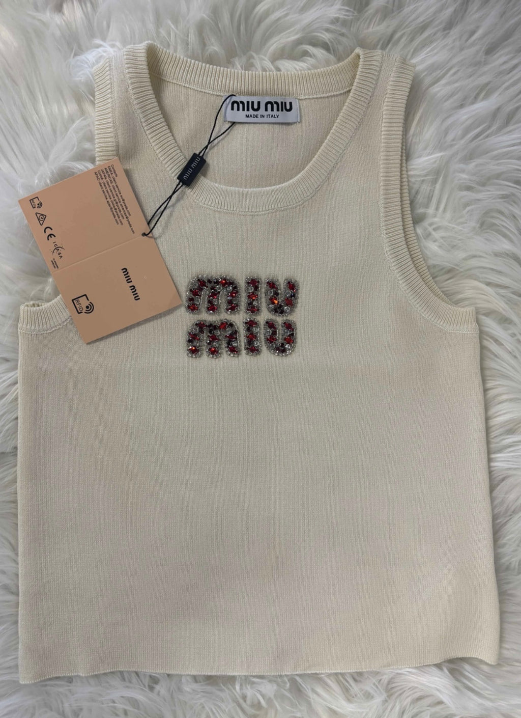 LULU TANK TOP | CREAM & RED