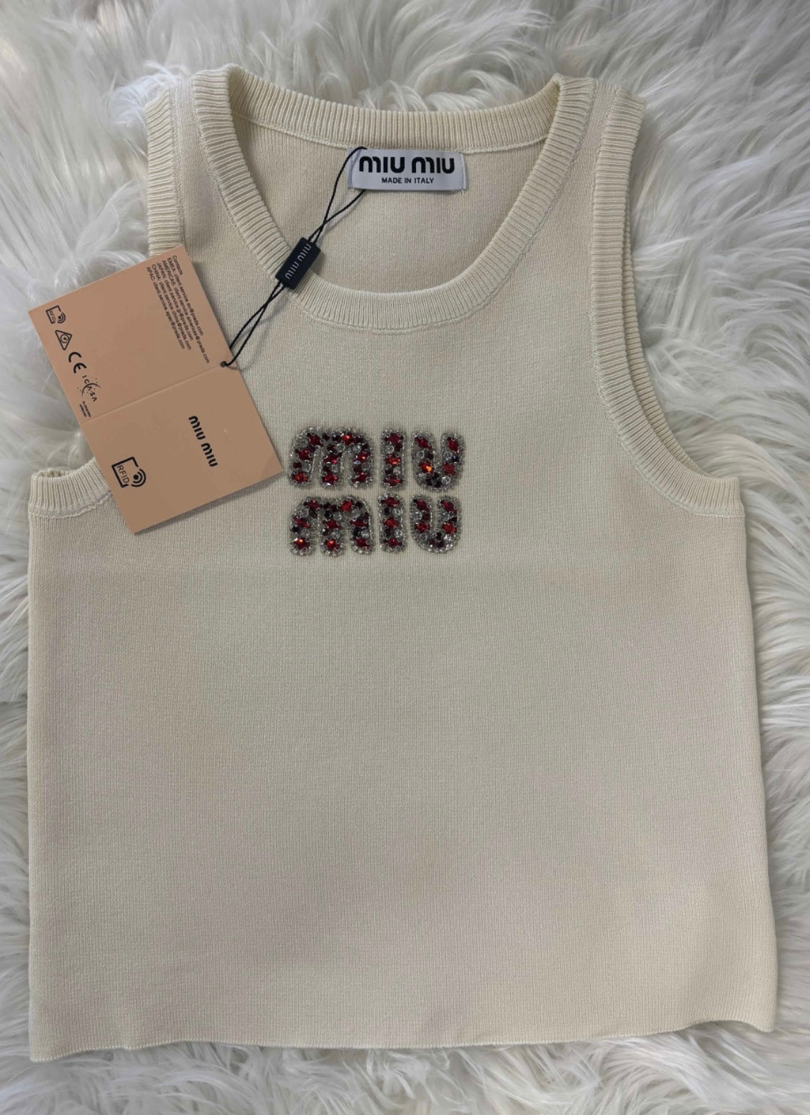 LULU TANK TOP | CREAM & RED