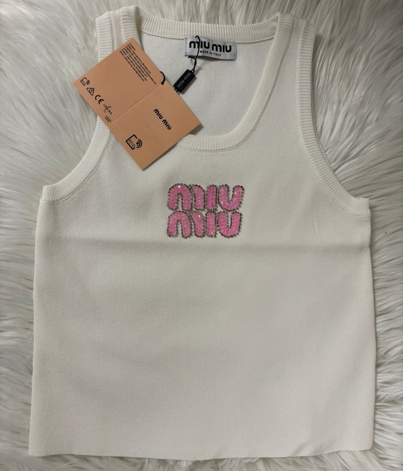LULU TANK TOP | WHITE & PINK