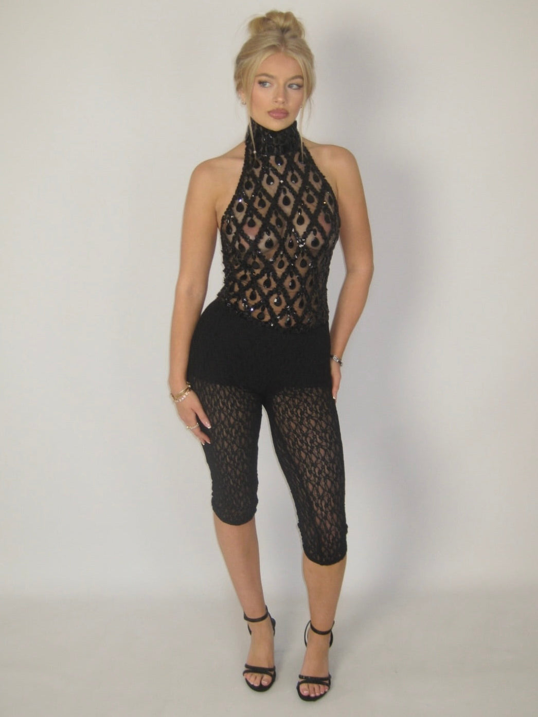 TALLULAH HALTERNECK | BLACK