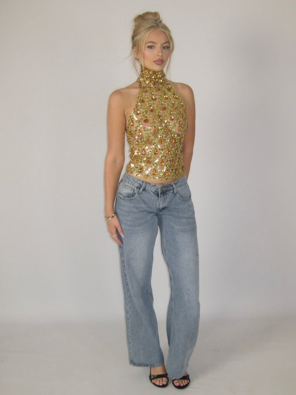 TALLULAH HALTERNECK | GOLD