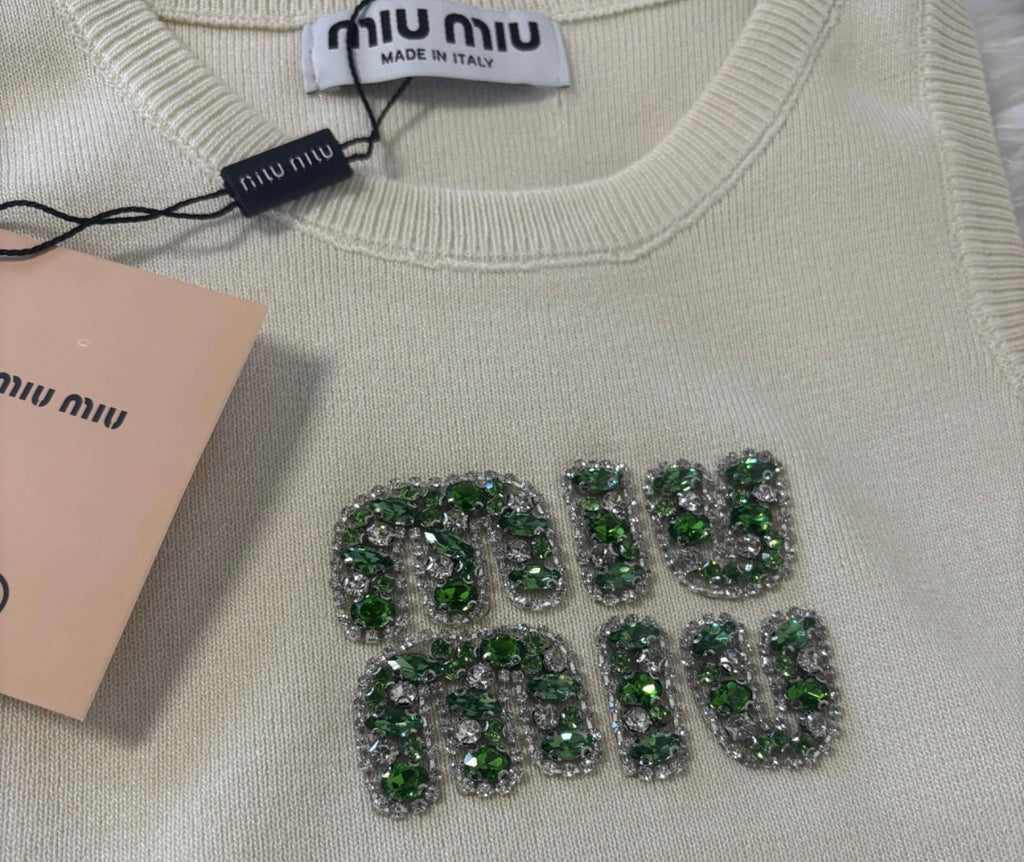 LULU TANK TOP | CREAM & GREEN