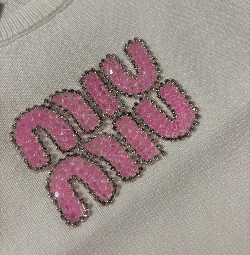 LULU TANK TOP | WHITE & PINK