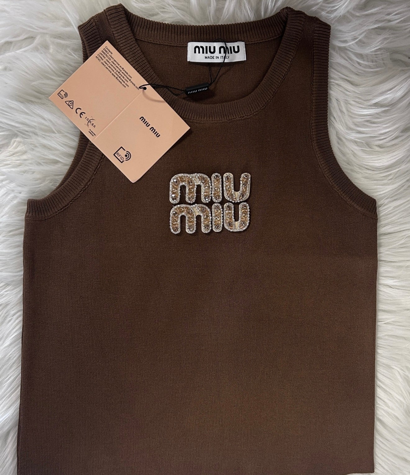 LULU TANK TOP | BROWN & GOLD