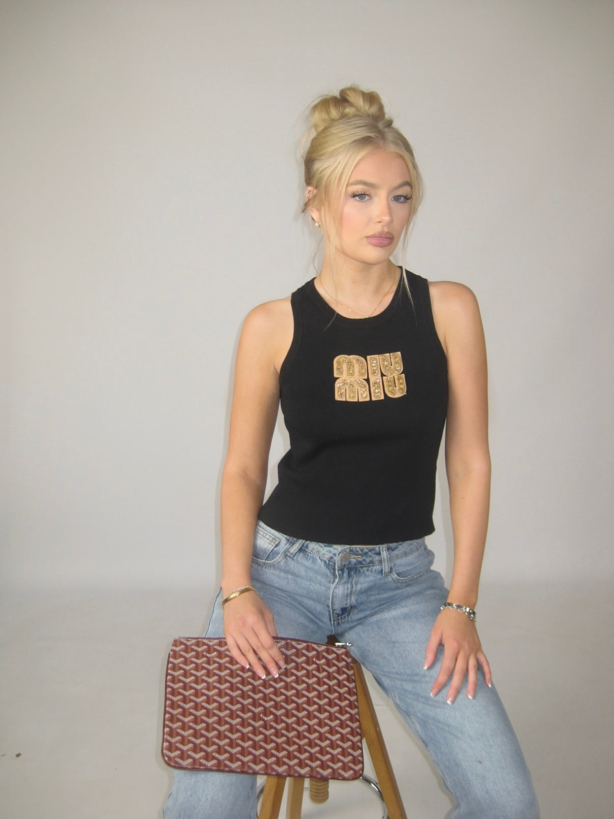 LULU TANK TOP | BLACK & GOLD