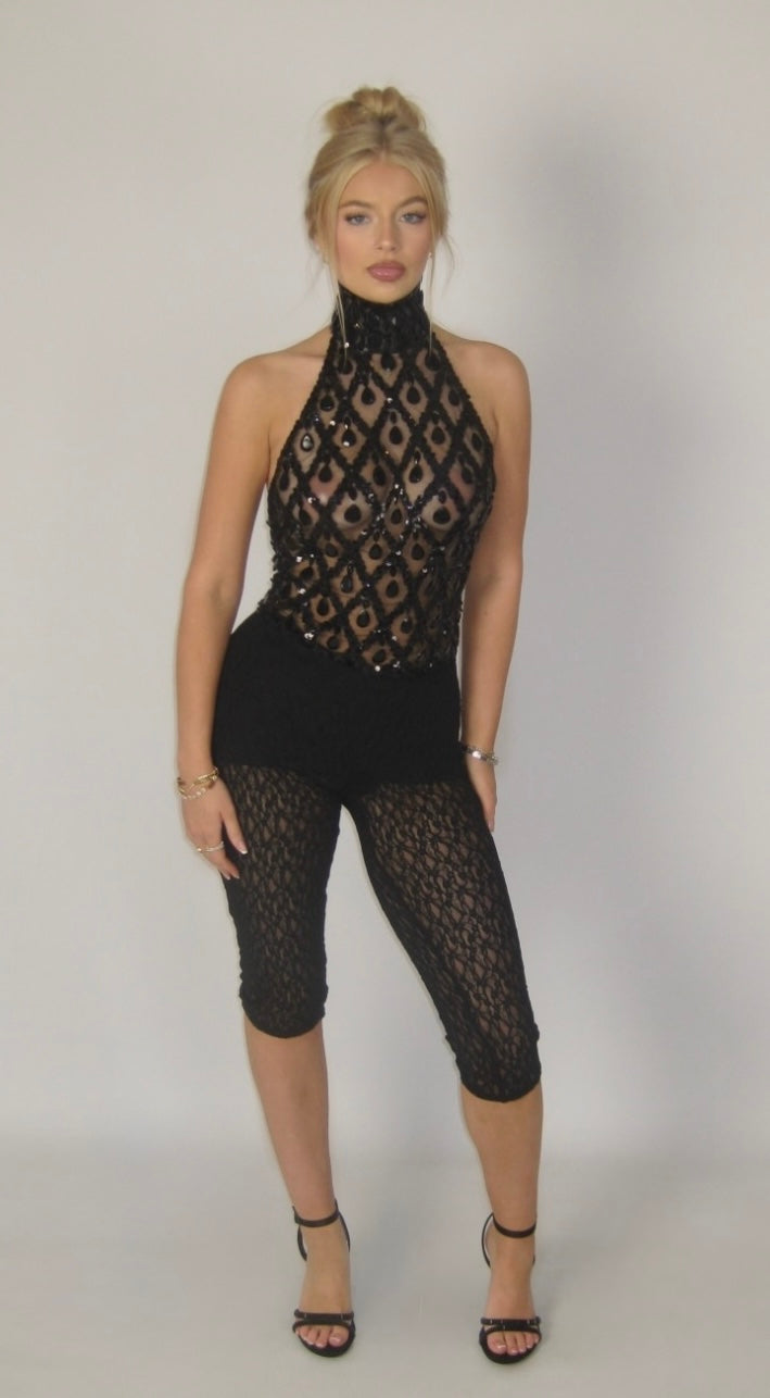 TALLULAH HALTERNECK | BLACK