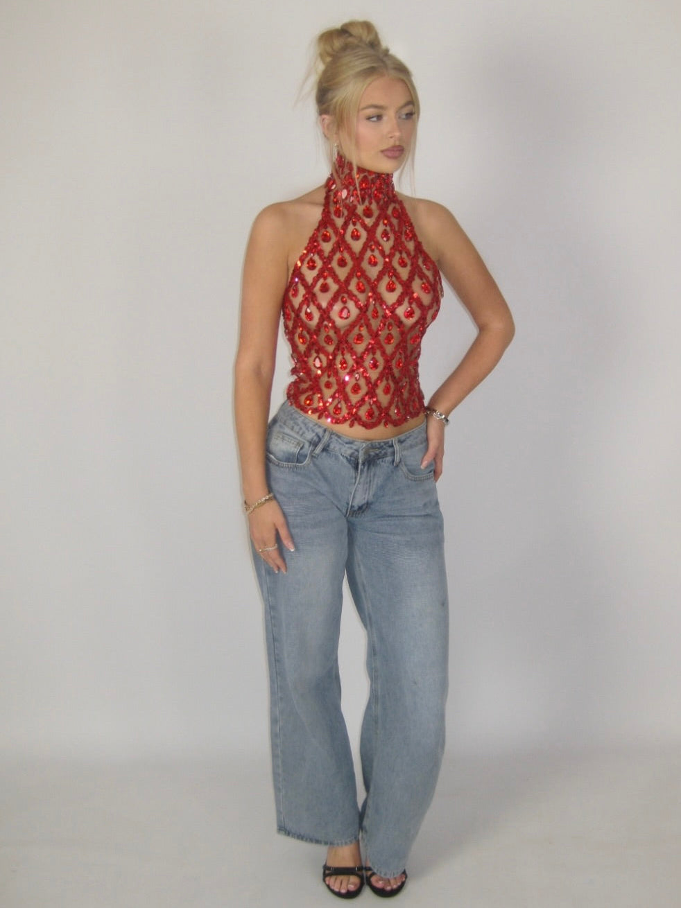 TALLULAH HALTERNECK | RED