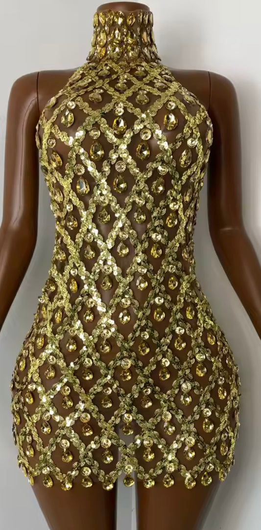 TALLULAH DRESS | GOLD