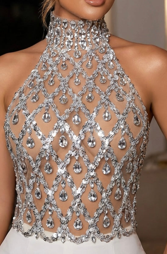 TALLULAH HALTER NECK | SLIVER